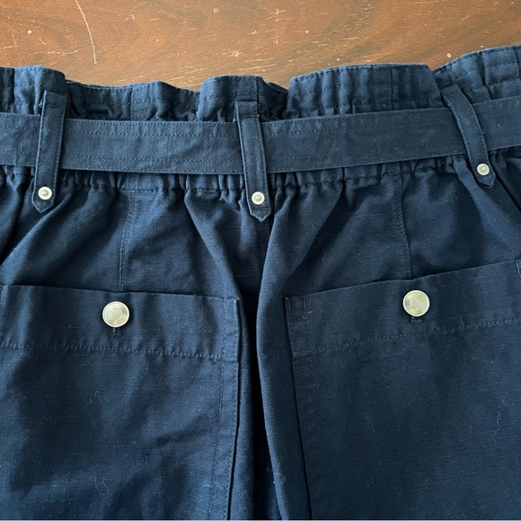 NWT Banana Republic Linen blend Paperbag Waist Trousers | navy | 12 - Picture 9 of 16